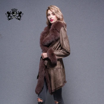 Cappotto Donna Lungo Con Cappuccio In Vera Pelliccia Di Coniglio Nero Taglia L