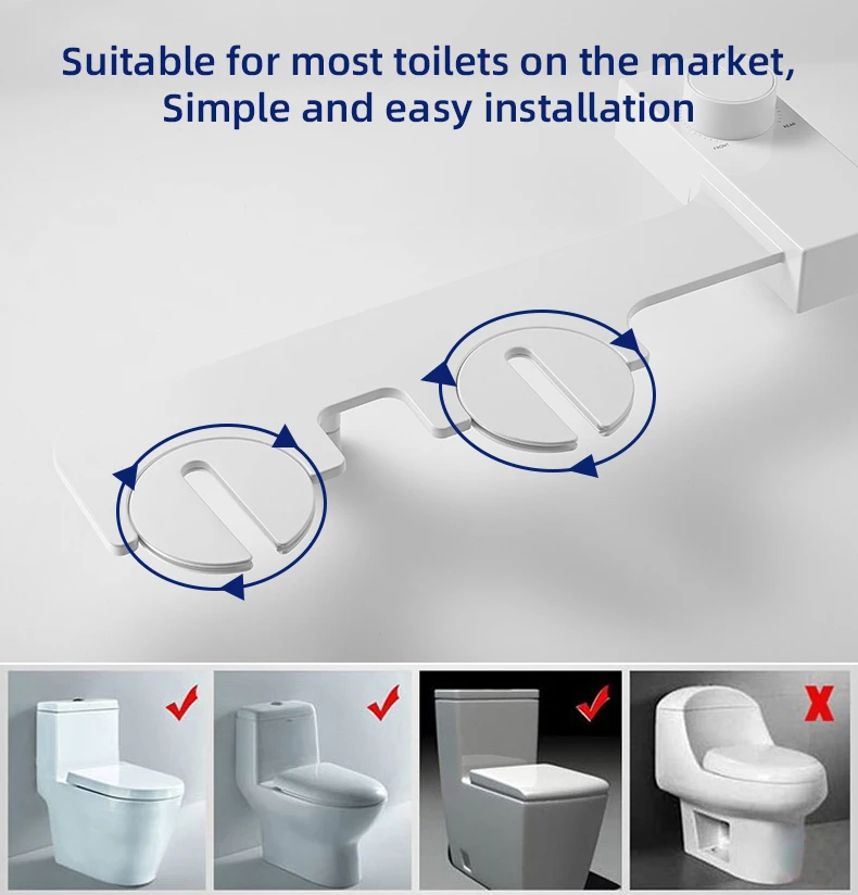 Modern Fresh Water Sprayer Bidet Toilet Attachment Smart Shattaf Bidet De Toilette Dual Nozzle Self-Cleaning Toilet Bidet supplier