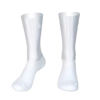 Cycling Summer Anti Socks Whiteline Slip Silicone Socks Men Bicycle Sport Running Bike Socks