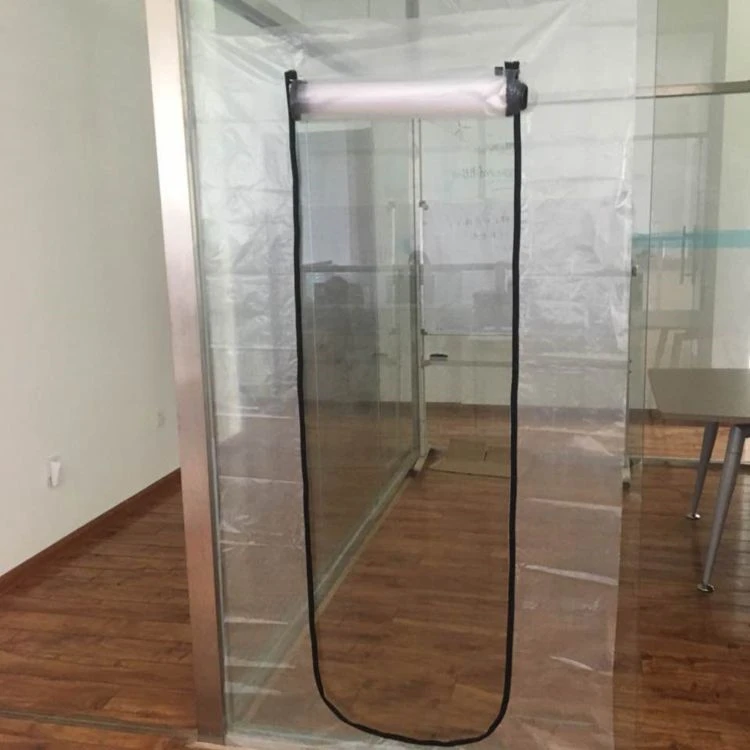 Plastic Zipper Door For Painting Dustproof Door L U C I Shape Door