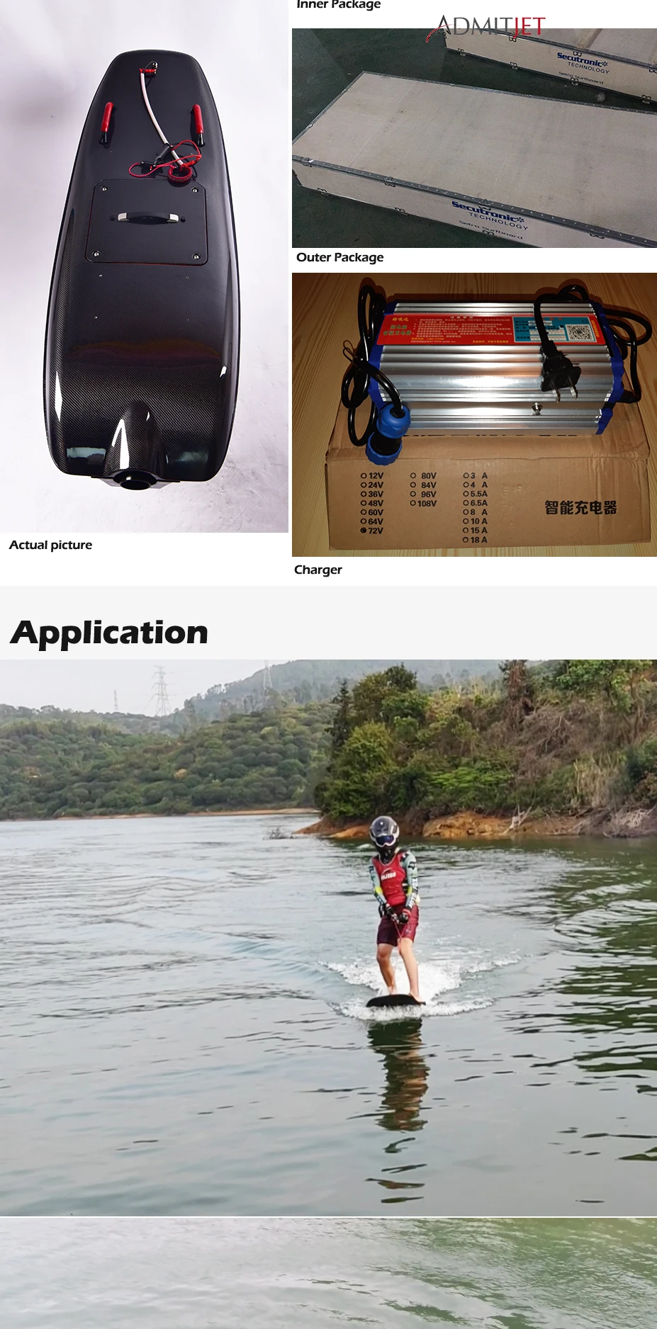 Whole Carbon Fiber Ultralight 65 Km/h 12000 W Electric Powered