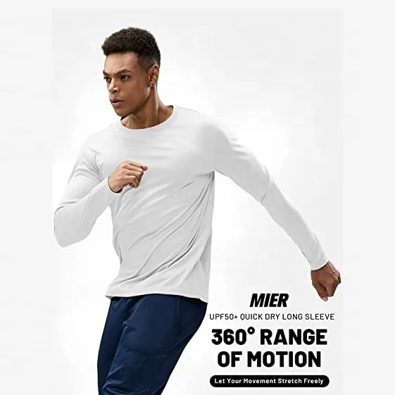 T-shirt Manches Longues Homme Protection UV UPF 50 - Léger Respirant Anti-Transpiration Pour Sport Extérieur, Surf, Randonnée T-shirt Sport Extérieur Homme