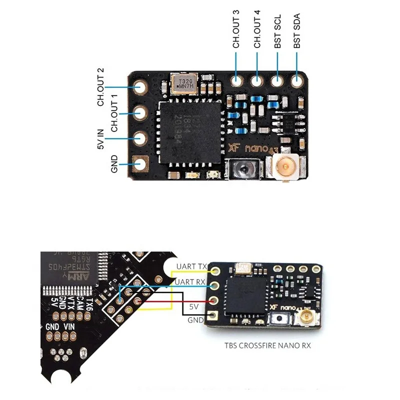 TBS Crossfire Nano 915MHz TX/RX セット TBS CROSSFIRE NANO TX / RX STARTER SET / 915 Nano SE V2