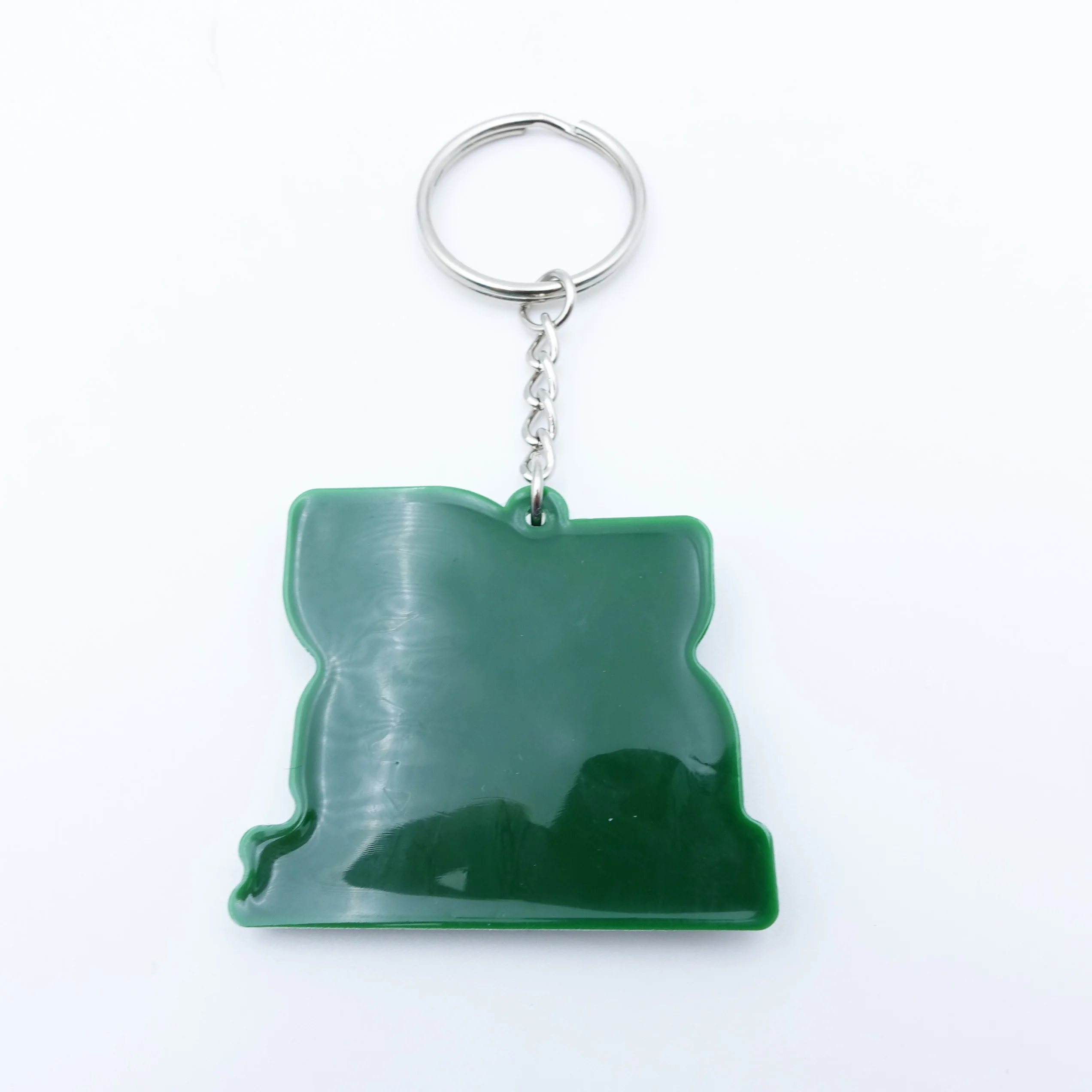 Custom 2D Soft Pvc Keychain Rubber Keychains Silicone Keyring Personalized Logo Custom Green Nfc Key Chain