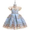 Light Blue & Gold Bow