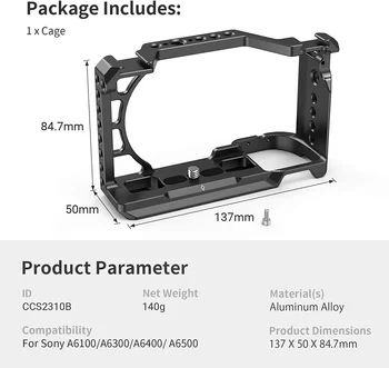 Smallrig Camera A6400 A6100 Cage for Sony A6400 A6100 Camera -CCS2310 product image