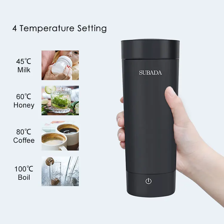 Adjustable temperature water cup Smart Temperature Control Travel mug and Electric heated Travel Mug Electric Kettle