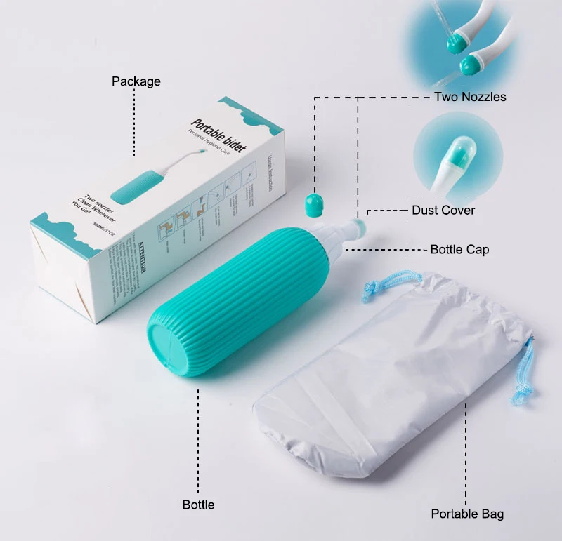 Лидер продаж на Amazon биде приспособление неэлектрическое для путешествий из полипропилена мягкое розовое