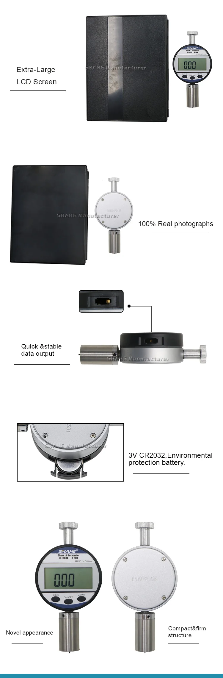 Lxd-a Digital Shore Hardness Tester For Rubber Shore A Durometer Rubber ...