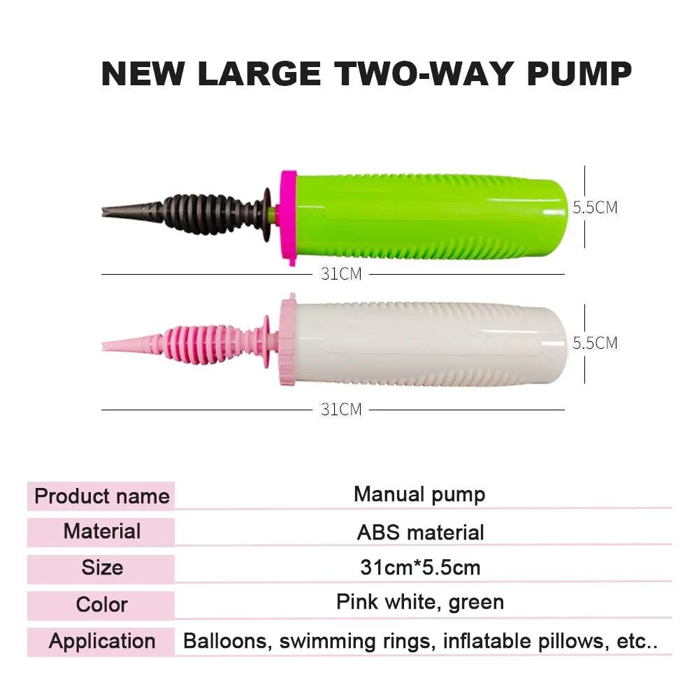 Balloon Pump Hand Two Way Dual Action Professional Hand Balloons Air Pump Inflator Manual 7005