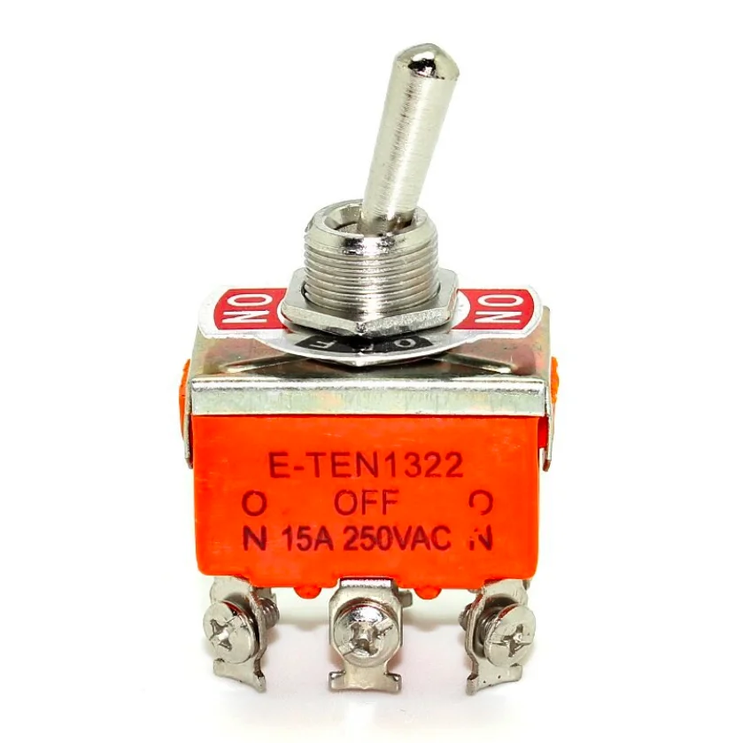 E-TEN 1322 ON/OFF/ON6ピン15A250VACトグルスイッチ-ES-1322