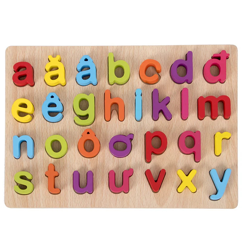 Preschool Letter Cognition Matching Board Learning Word Game Vietnamese Alphabet Puzzles