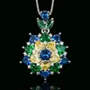 Colorful pendant with chain