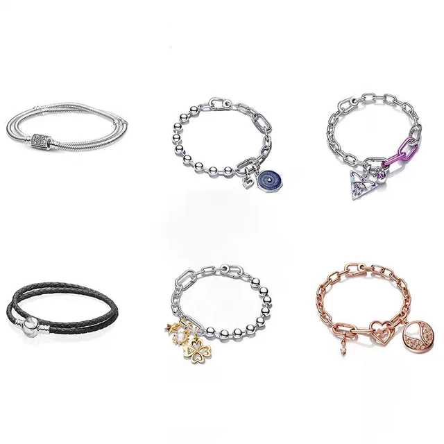 PandoraBBF Bracelet S925 Pure Silver Sparkling Star River Beaded Handmade Light Luxury, Small and Exquisite, High Beauty