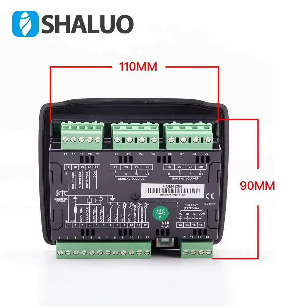 Автоматический генератор двигателя электронный ЖК-дисплей модуль управления Smartgen Genset Start Controller HGM410N HGM420N