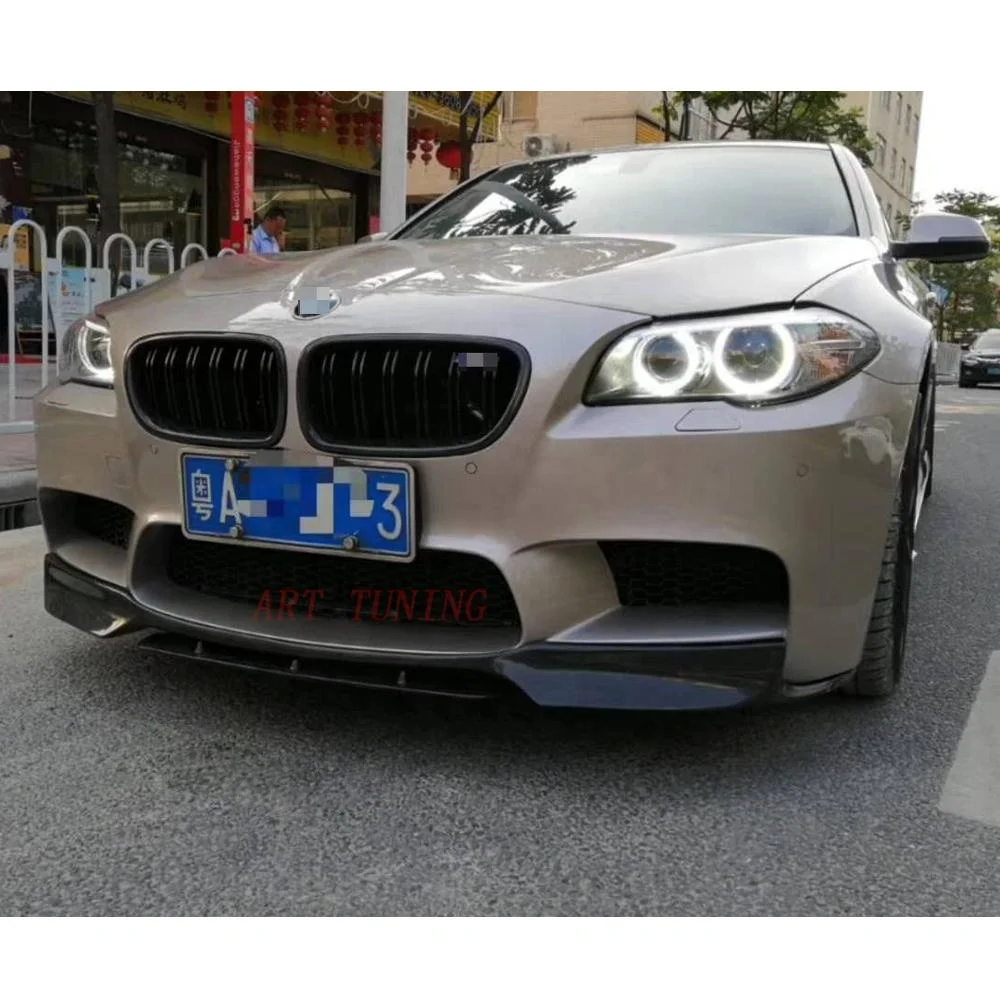 BMW F10 F18M5ボディキット用Vスタイルカーボンファイバーフロント