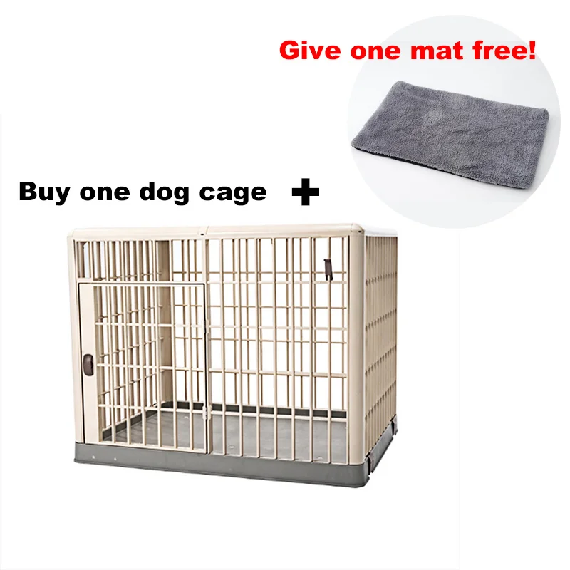 Promotion Newest Small and Medium Animal Dog Cage Resin Plastic Not Rust with Cover Dog House w Wheels Carrier Pet Cages