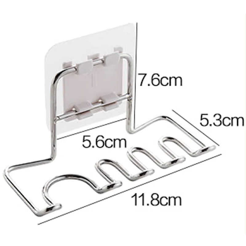 Stainless steel toothbrush Punch-free razor holder Bathroom wall mount Creative toothbrush holder Toothpaste holder details