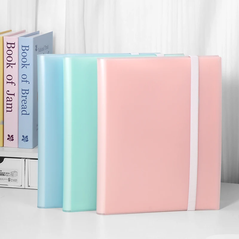 a4 card binder 4/9/12-Pocket PU Card Binder – White main image 0
