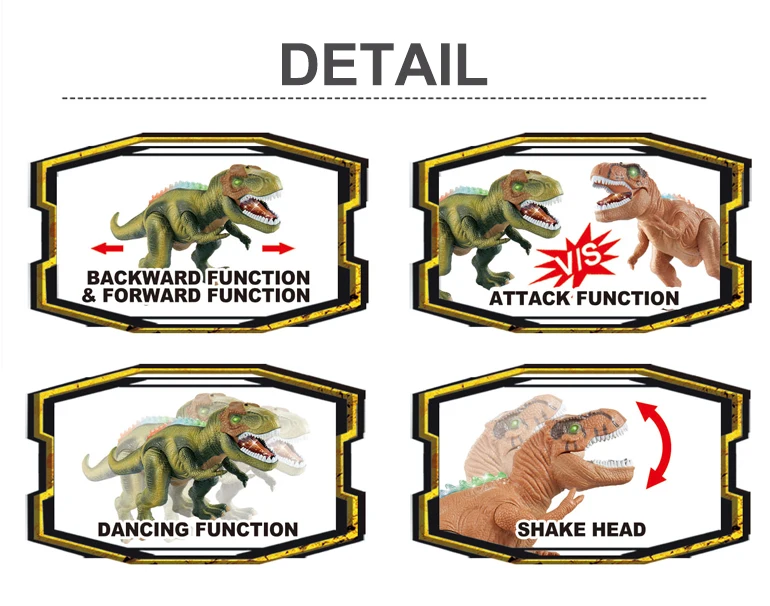 Hot selling plastic remote control simulation animal electric rc dinosaur toys