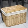 Natural color floral lining with lid