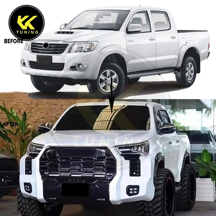 Pickup 4x4 Facelift Conversion Bodykit Body Kit for Toyota Hilux Vigo 2004-2015 to Tundra 2022-2024