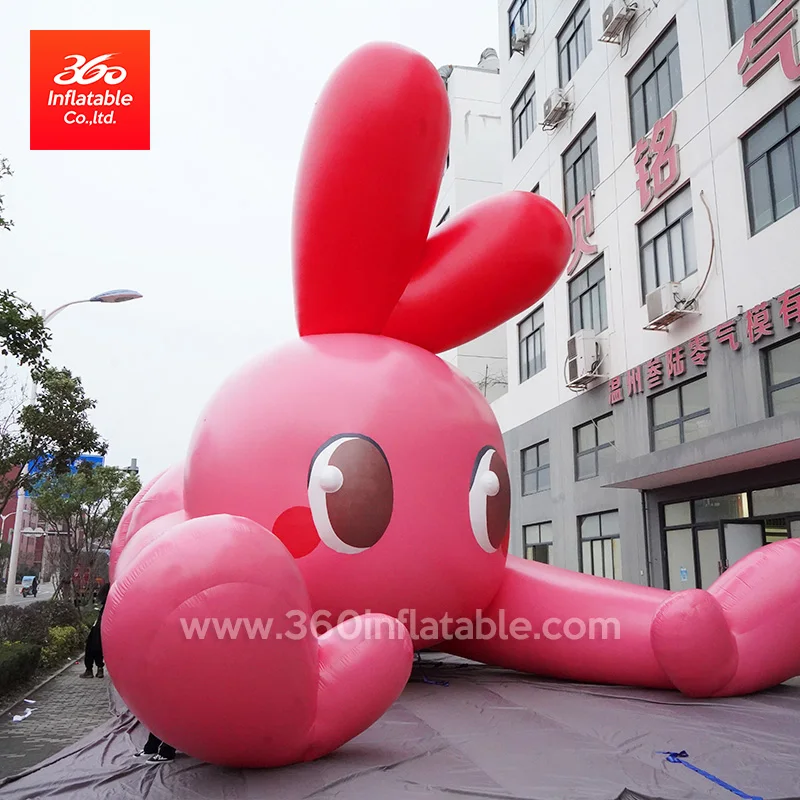 Ruby The Inflatable Giant Inflatable Red Rabbit - Perfect for Events & Yard Decorations