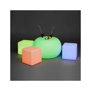 Hot Sale Modern LED Waterproof Restaurant Table Multi-color Illuminated Bar Cocktail Table Outdoor Bar Furniture