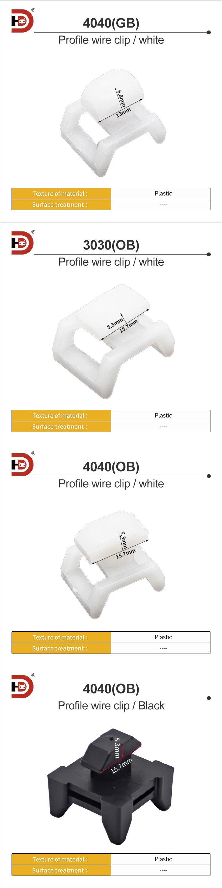 3030/4040 Wire Clamp, Aluminum Profile Wire Clamp, Fixed Seat, Cable Clip, Buried Wire Bundle, Nylon Wire Clamp details