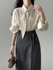 Women Long-Sleeve Shirt Autumn Top Loose-Fit Slimming Blouse