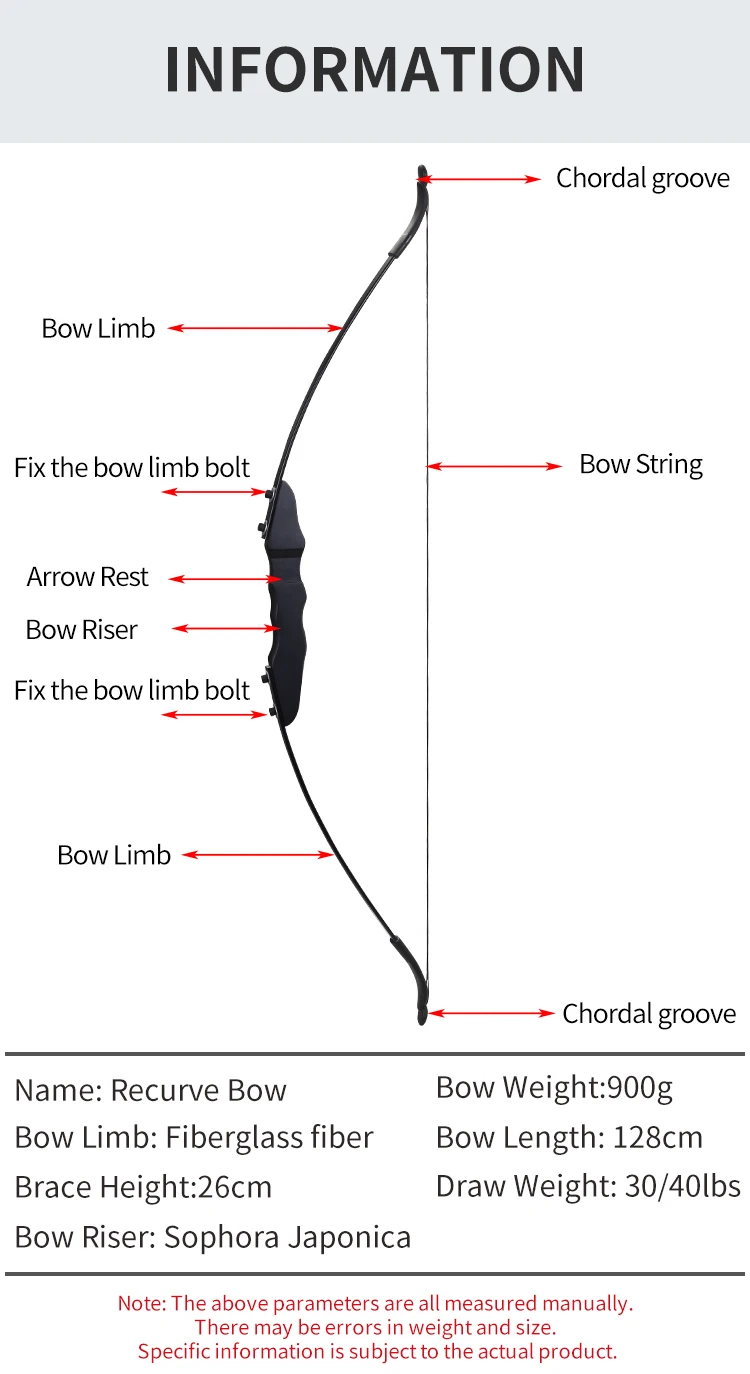 Spg Recurve Bow And Arrow Set Archery 40lbs Takedown Wooden Risers 