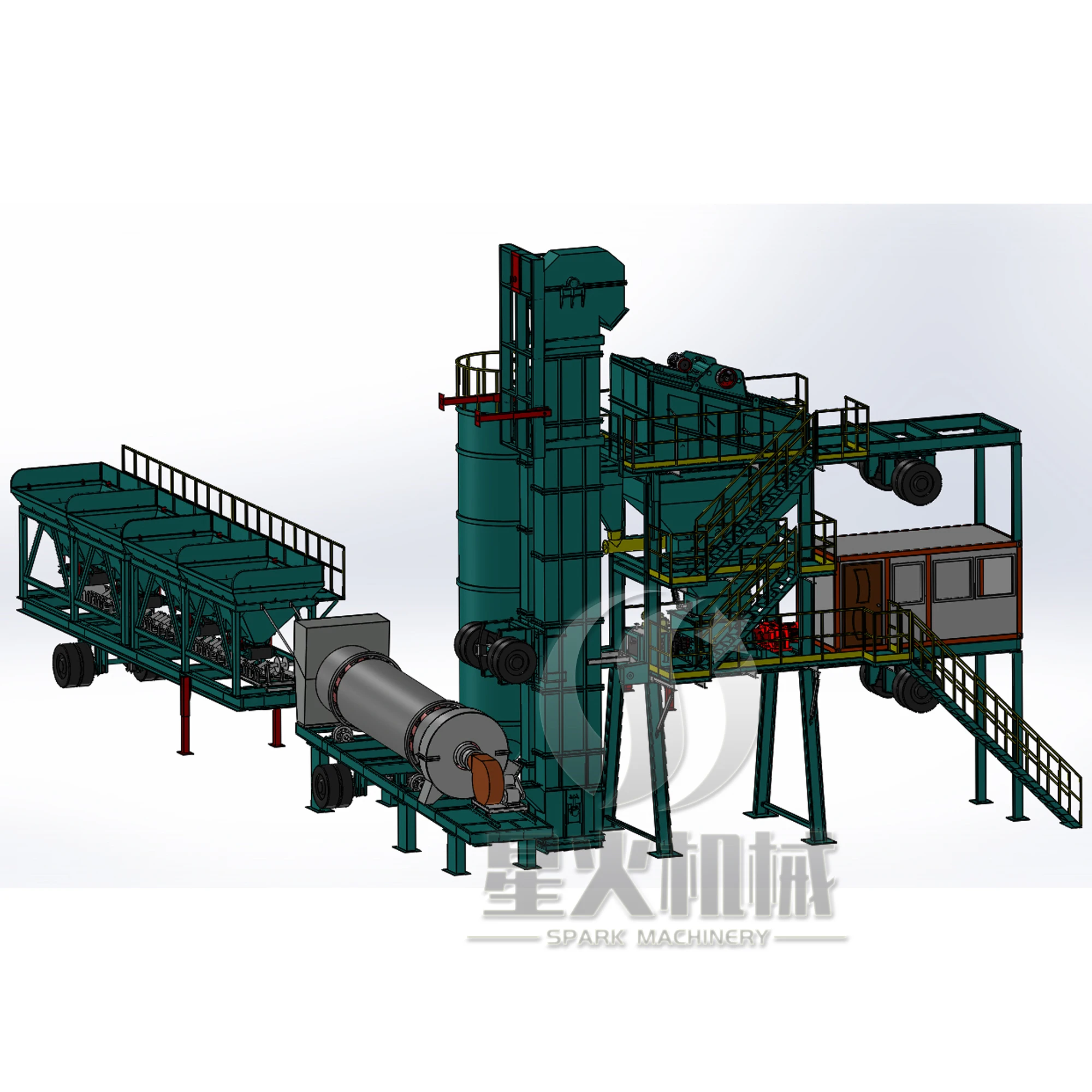 100t Per Hour Hot Mix Asphalt Plant Bitumen Batching Plant Portable Asphalt  Station Mobile Mini Bitumen Plant Cheapest Price