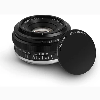 TTArtisan APS-C 25mm F2 Wide-Angle Manual Fixed Mirrorless Large Aperture Camera Lens for E/X/M/RF/Z/M43/L Mount