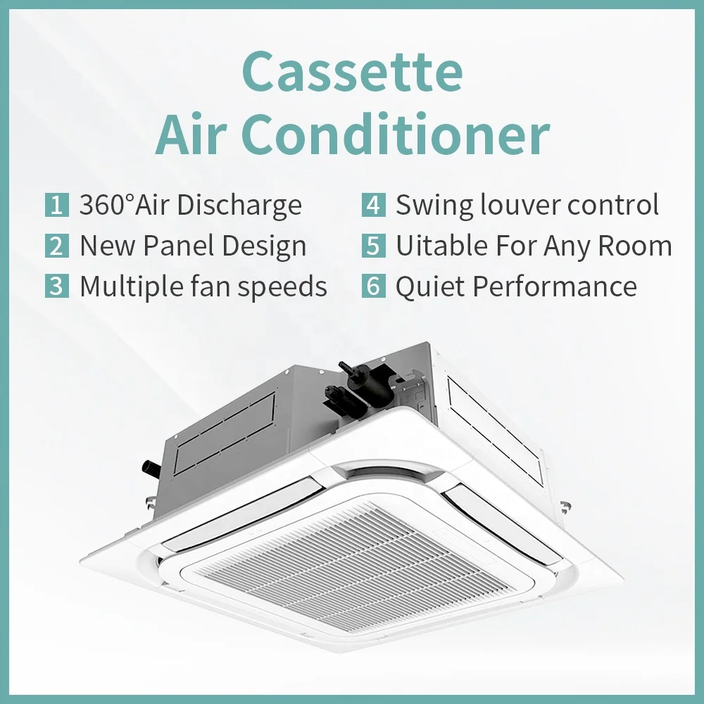 Gree High Efficiency Ceiling Mouted Cassette Air Conditioner Central HVAC System Indoor Unit Cooling Heating