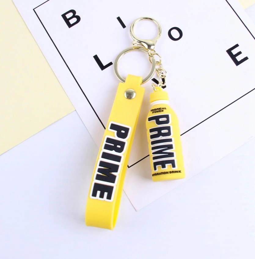 Creative Pendant Pvc Soft Rubber Mini Water Empty Keychain Bottles