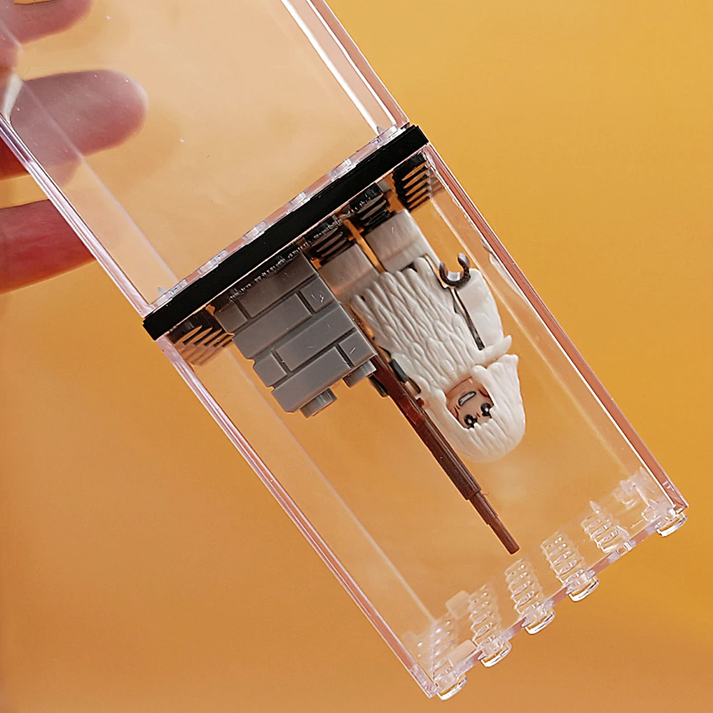 Clear Stackable Plastic Minifigure Display Case Building Block Storage