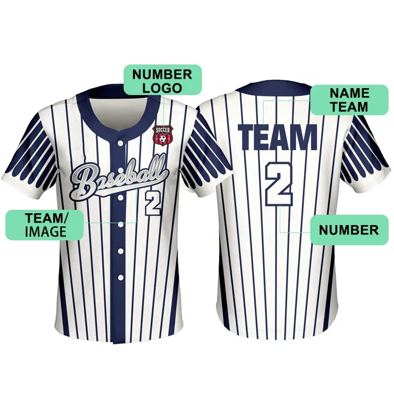 Custom Stripe Baseball Jersey Sublimation Jerseys Uniforms Pinstripe Blank  2020 OEM Wholesale Men - China Baseball Jersey and Baseball Uniform price