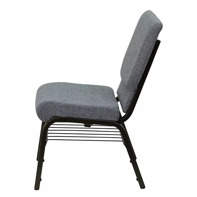 Modern Design Fabric Metal Church Chairs New Style Stackable Theater Furniture for School and Hospital Use