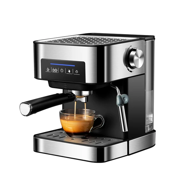 Italian 850W 1.6L Automatic Espresso Maker Stainless Steel Multifunction Coffee Machine Cheap Modern Design for Hotels