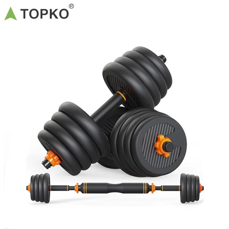 TOPKO 6 in 1 Multifunction Home Gym Dumbbell Barbell Set 10kg 15kg 20kg 30kg 40kg Adjustable Dumbbell Set