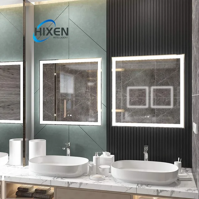 HIXEN 18-5A  Rectangle Bath Hotel Led Wall Hanging Bathroom Mirror