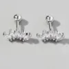 Orecchini a Lobo con Fiore in Zircone