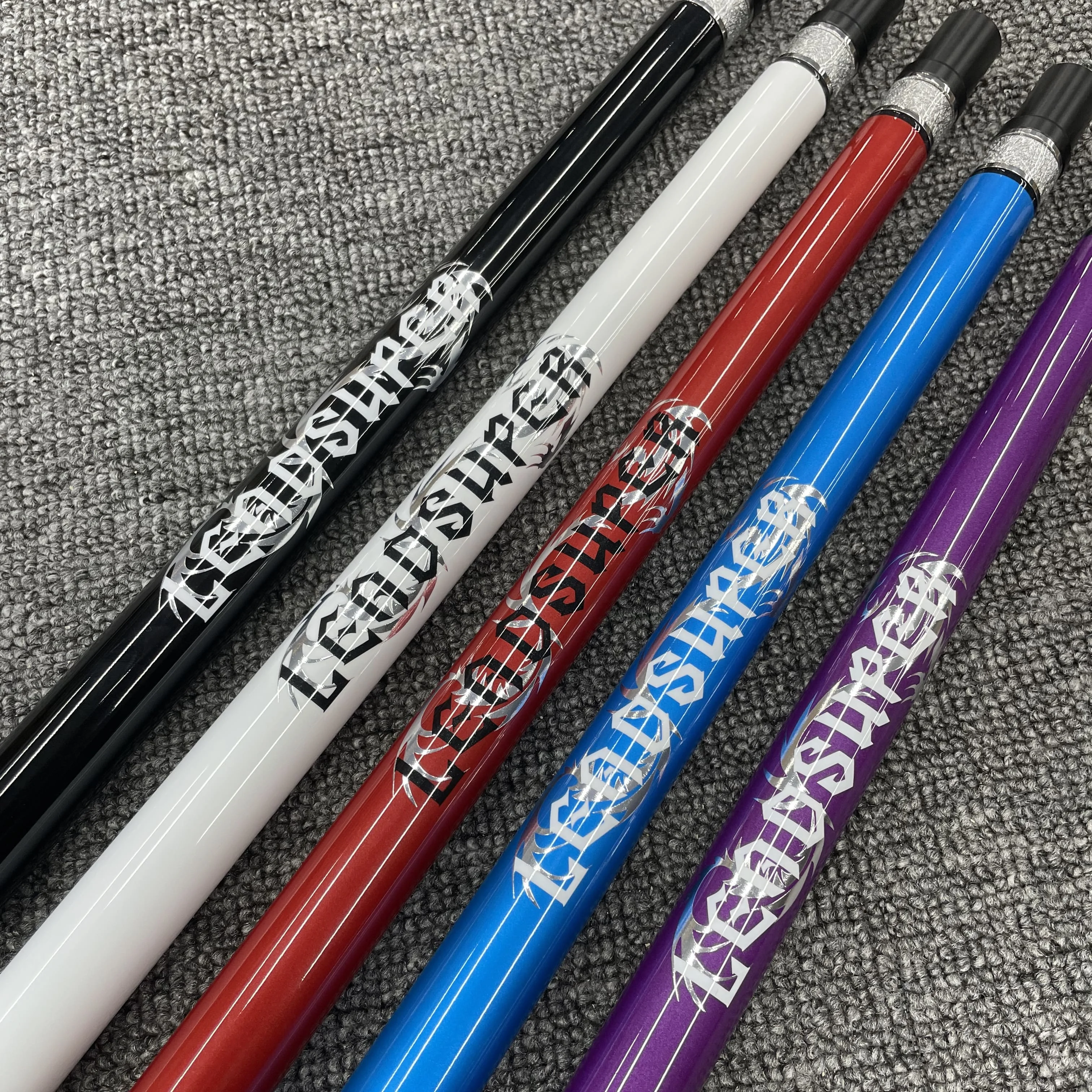 Leadsuper P14 High Quality Steel Joint Carbon Fiber Shaft Anti-slip Rubber Wrap 12.5mm Tip 58" Billiard Pool Cue Stick