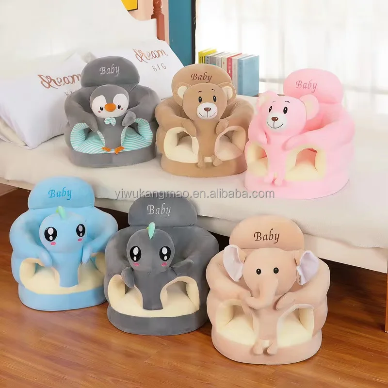 Factory Supply Baby Sit Learning Cushion Plush Rabbit Elephant Animal ...