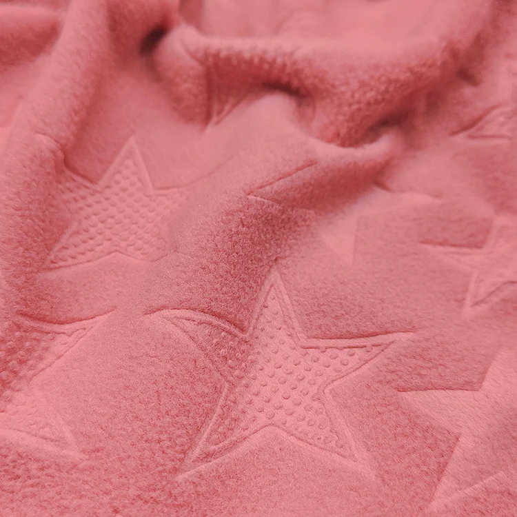Soft Hand Feel Embossed Fashion Fabric Velvet Material for Pakistan, High Quality Micro Polar Fleece Fabric for Sale/ supplier