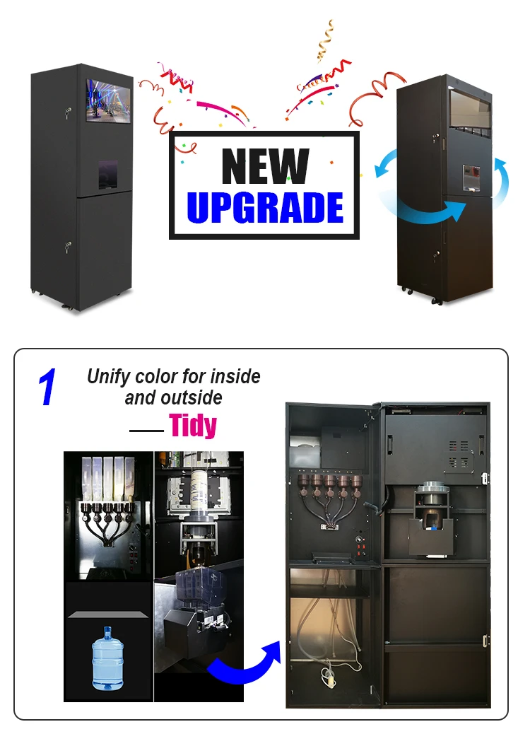 Gs505 Touch Screen Operate Stand Bt Custom Smart Protein Shakes Vending