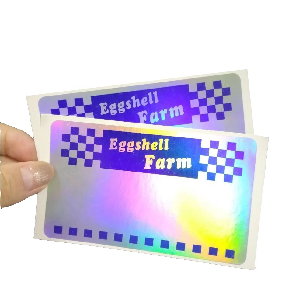 Customize Hologram Eggshell Stickers