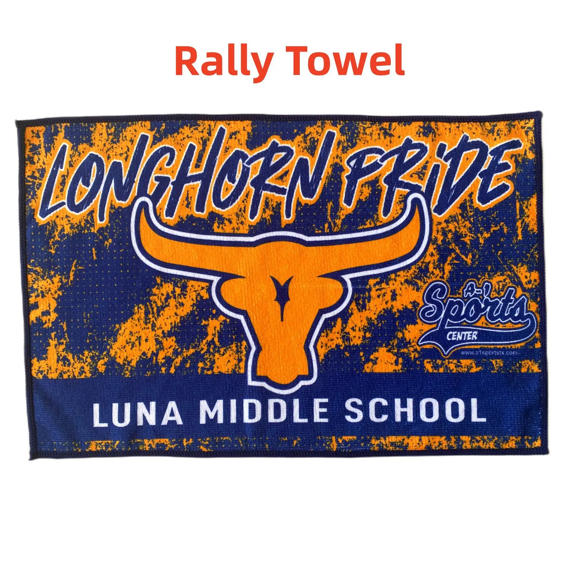 Custom Gym Towels Double Side Printed Basketball Club Slogan Advertising Sports Rally Towel factory