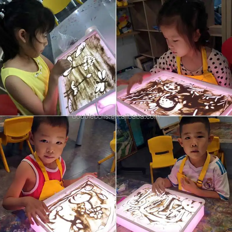 Custom Children's Sand Painting Table Toys Early Education Kindergarten Creative Graffiti Drawing Board Puzzle Handmade Sand Pai