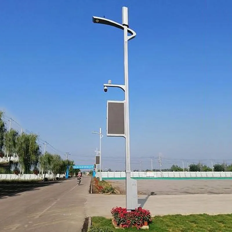 چراغ خیابان هوشمند ال ای دی چندمنظوره ضدآب IP65 سفارشیسازی شده با دوربین مداربسته برای فضای باز